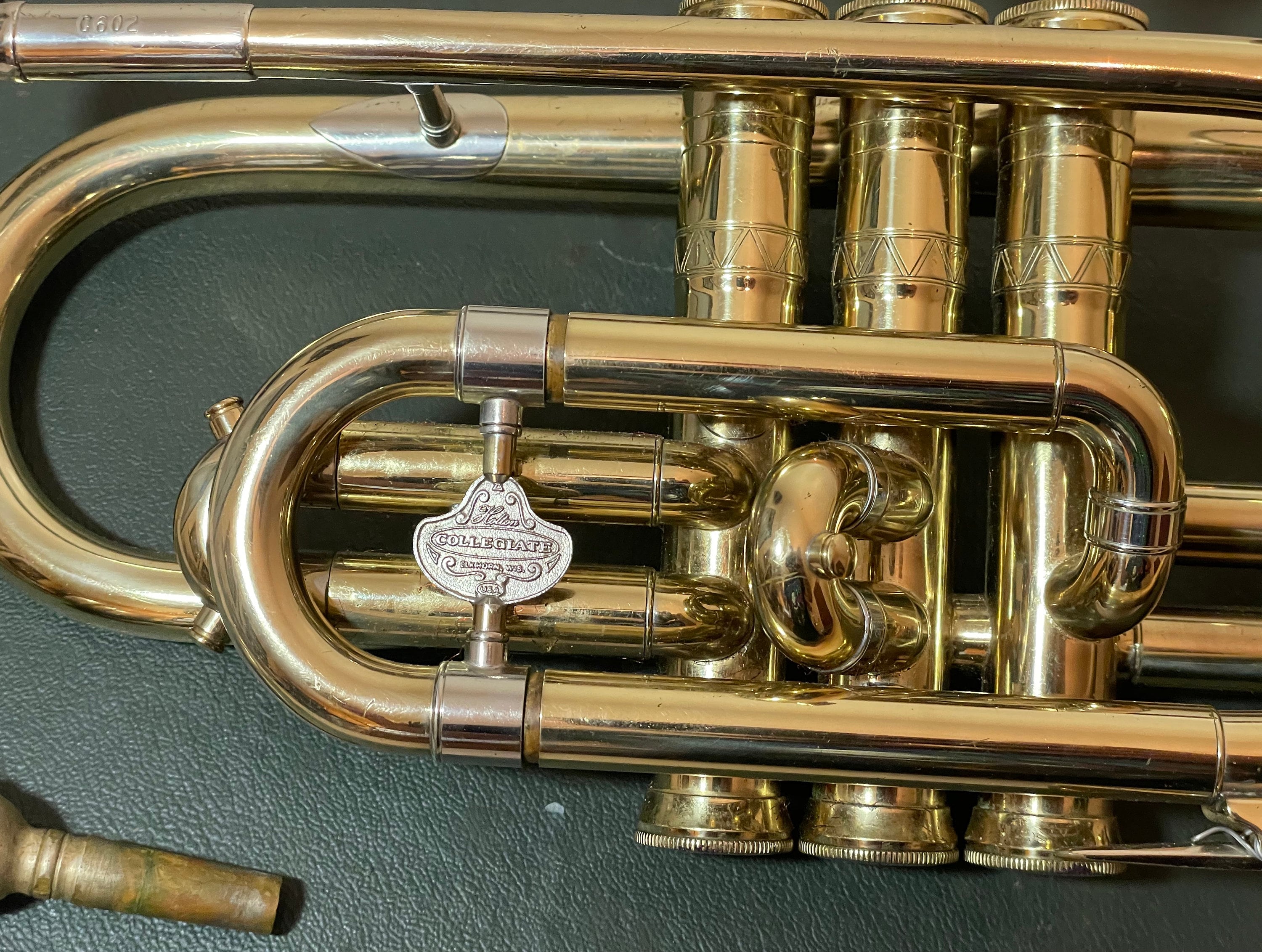 Vintage Holton Collegiate C 602 Bb Cornet Silver and Brass 1966 SN 436180 Box Etsy