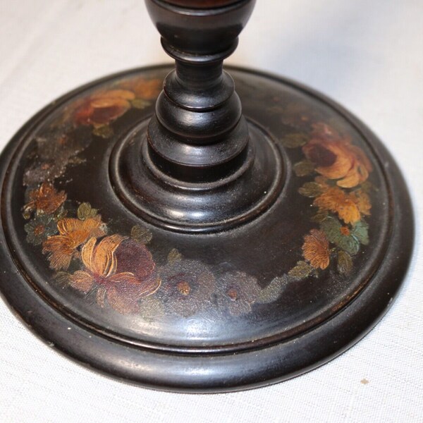 Antique Wood Candle Holder Etsy