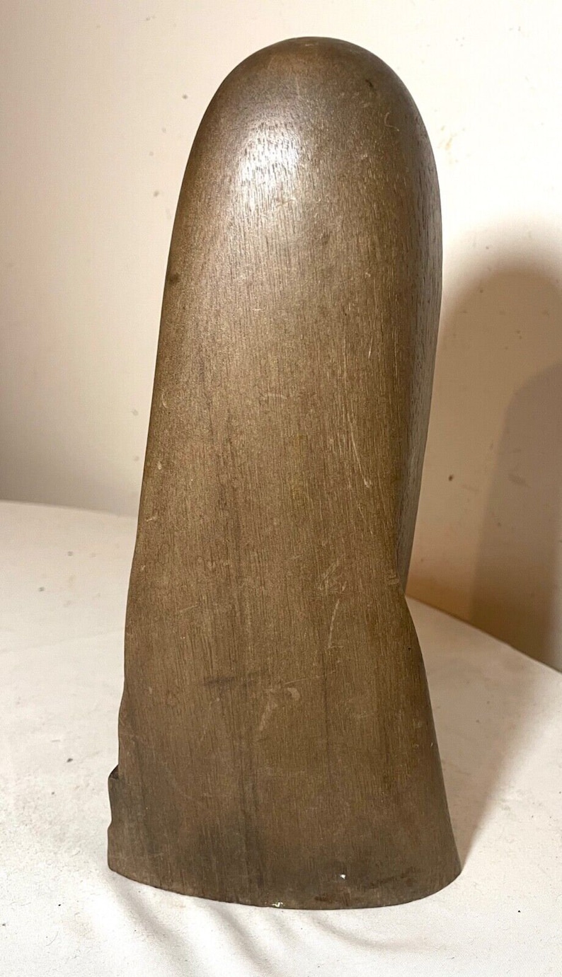 Vintage Hand Carved Wood Religious Virgin Mary Jesus Bust Statue ...
