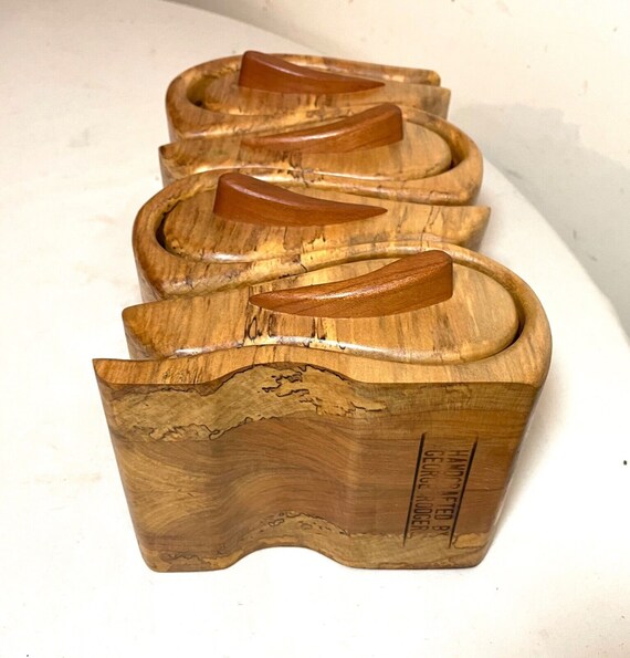 quality original handmade carved wood George Roge… - image 5