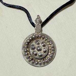 antique handmade Nepalese Nepal Asian sterling silver necklace pendant charm