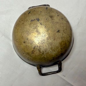 Antigua sartén y wok de latón, de 1800, hecha a mano, con miniaturas de vendedor. imagen 12