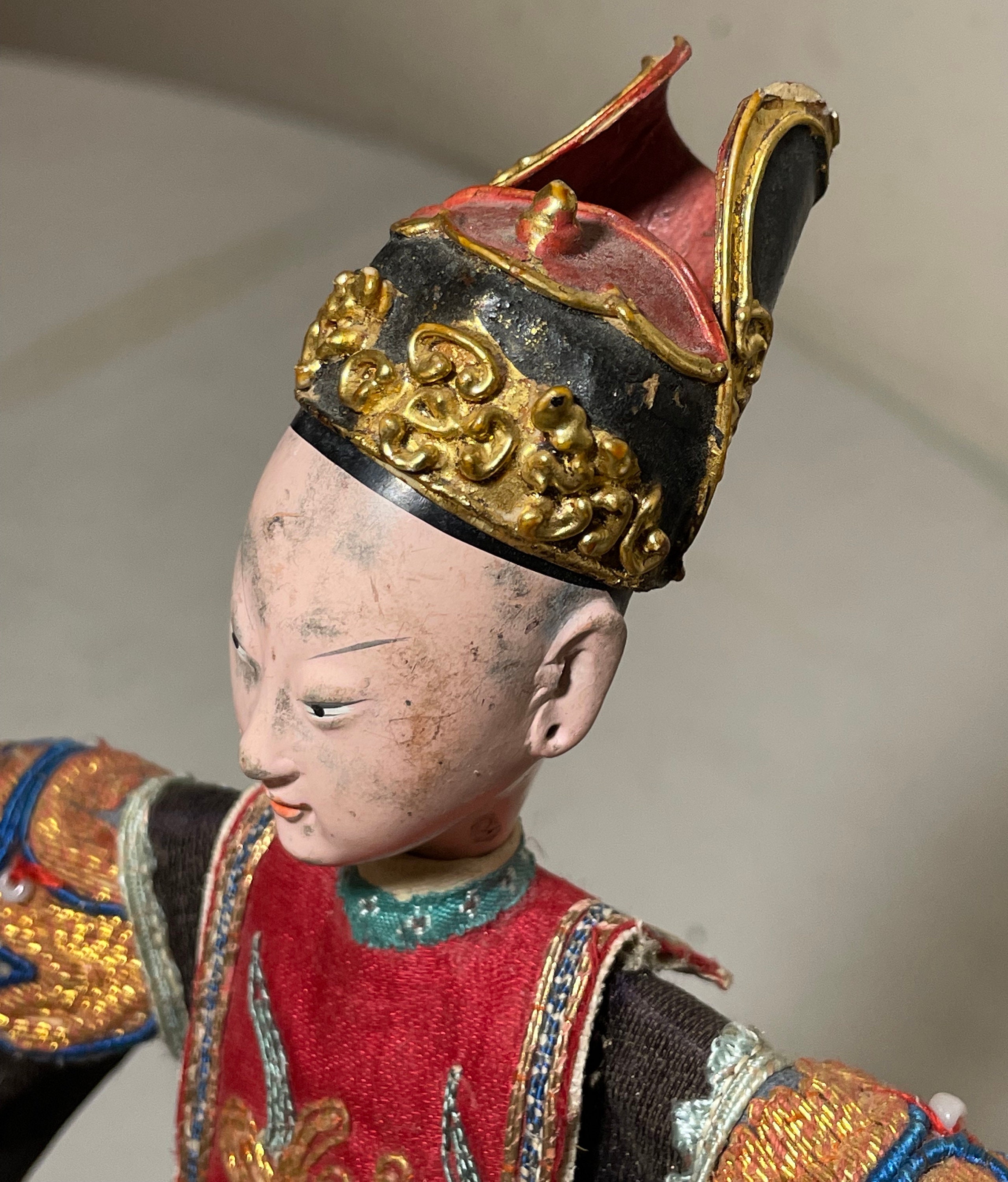 Antique Chinese Handmade Peking Opera Theatre Puppet Chaozhou Doll Qing ...