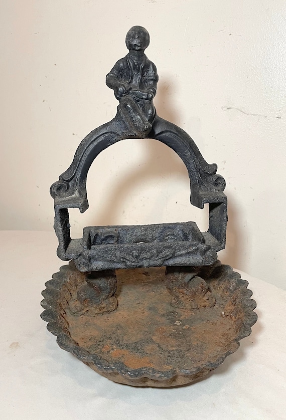 rare large antique original 1800's cast iron Ameri