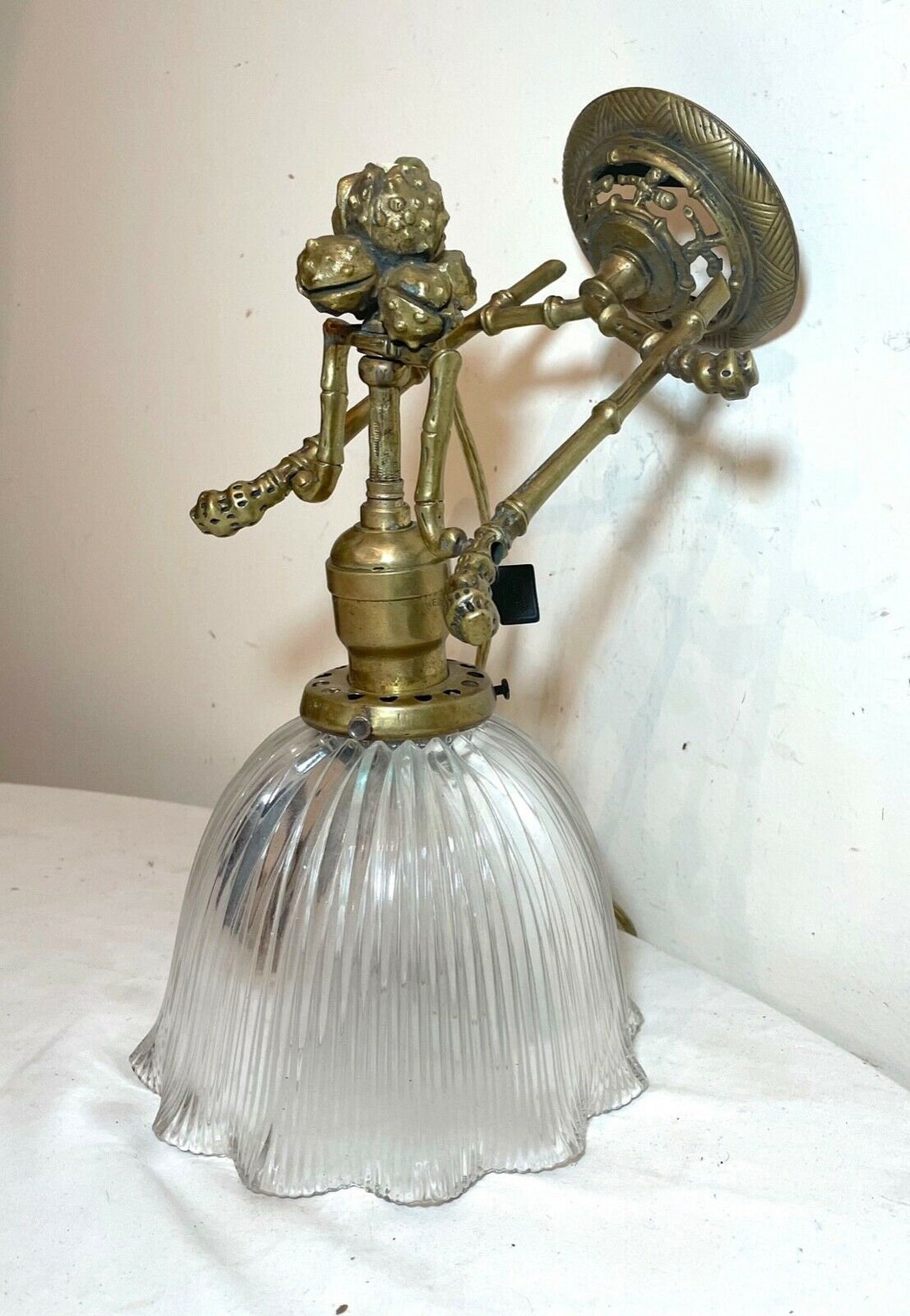 RARE Antique Ornate Brass Nautical Ship Boat Wall Sconce Etsy