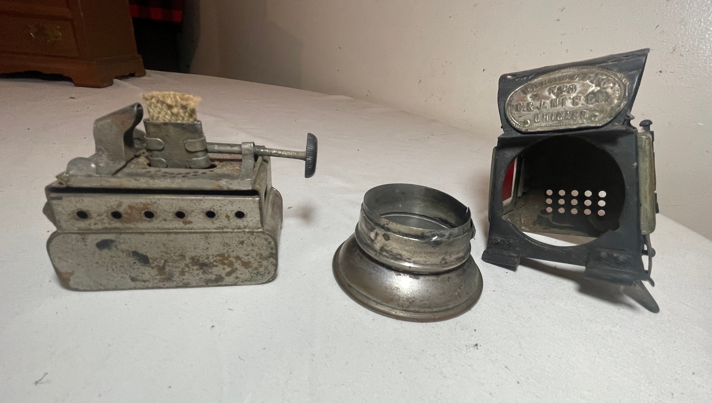 RARE Antique 1800's Bicycle Oil Lamp Parabolic No. 3 by G.J.