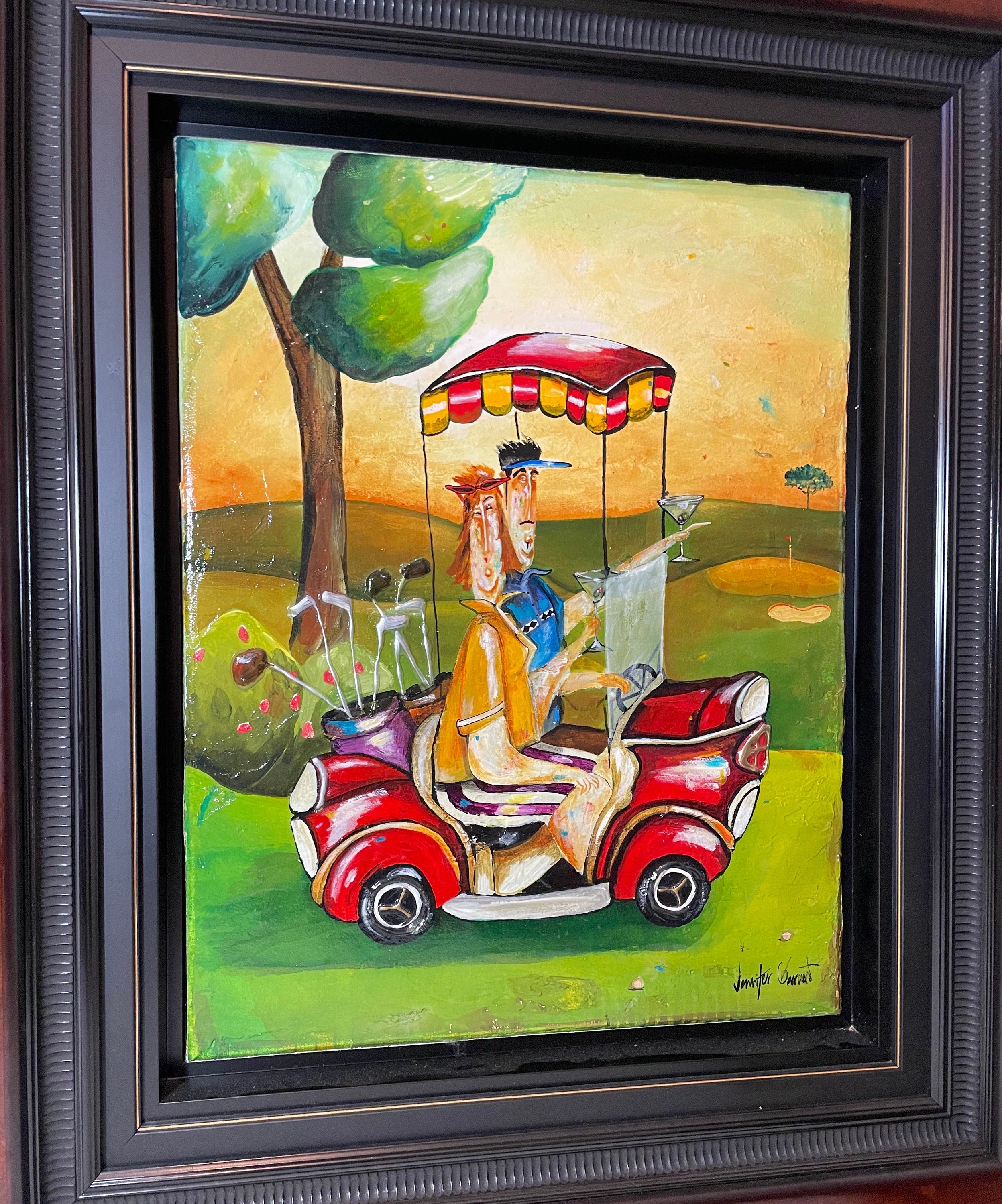 Original Jennifer Garant Two for the Road Golf Pop Acrylic