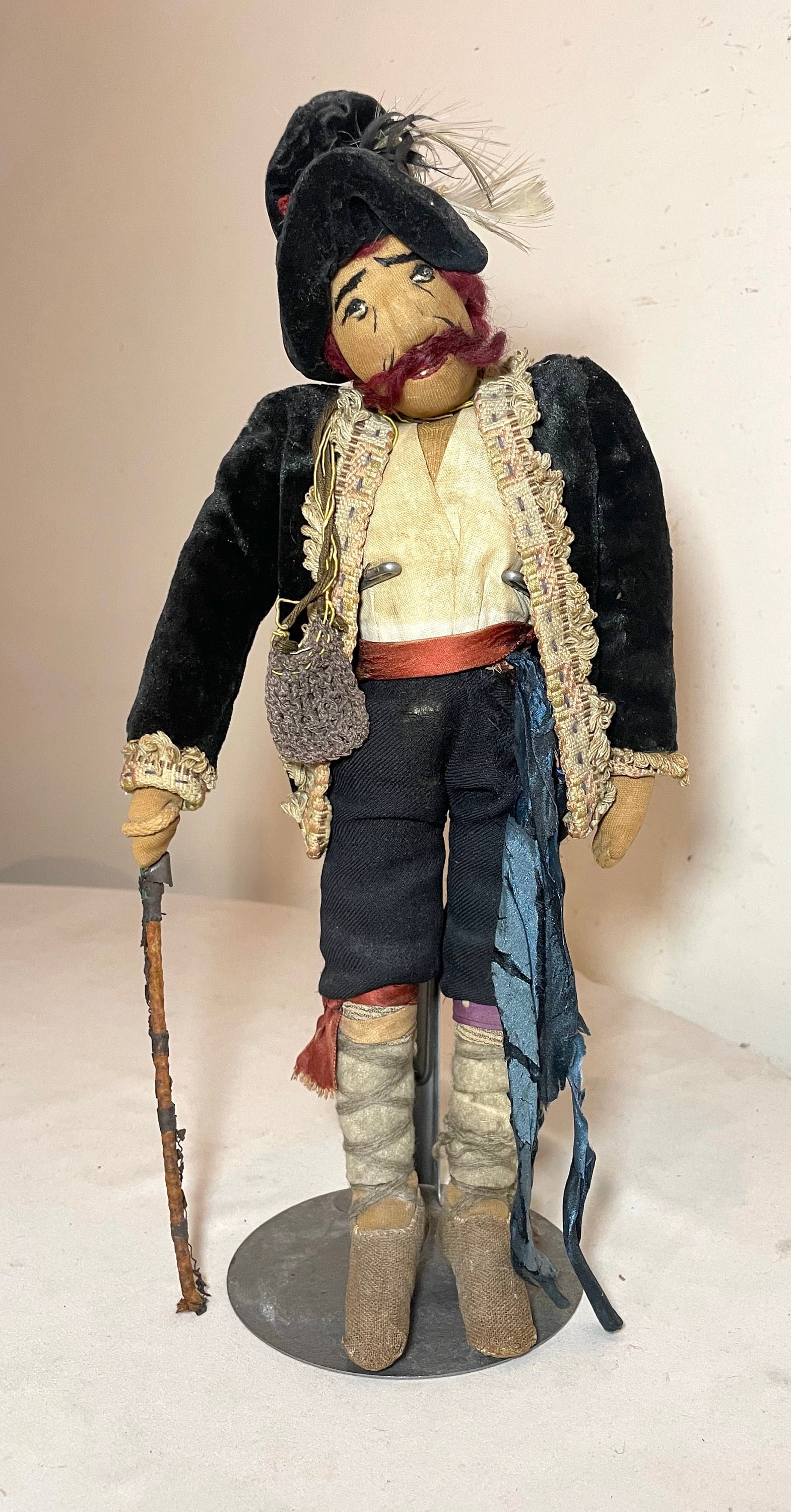 Rare 19th Century Antique Handmade Man With Cane Folk Art - Etsy