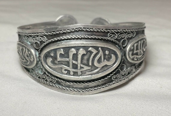 vintage ornate handmade Moroccan sterling silver … - image 4