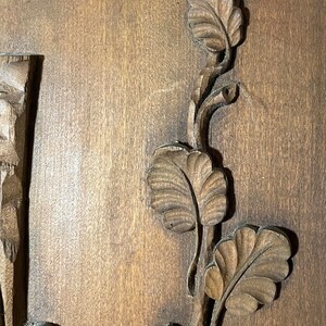 Antique Hand Carved Wood Relief Wall Architectural Salvage Panel ...