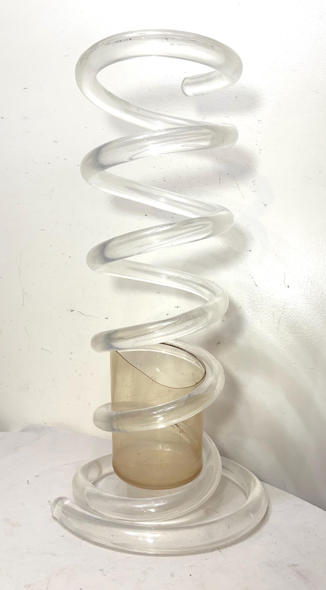 Vintage MCM Mid Century Modern Dorothy Thorpe Lucite Spring Cane