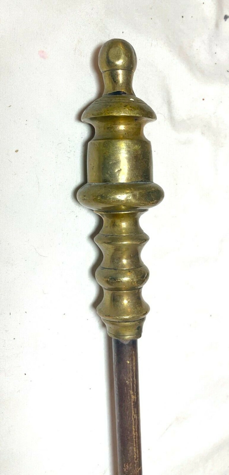 Antique 18th Century Wrought Iron Turned Brass Dutch Fireplace Shovel ...