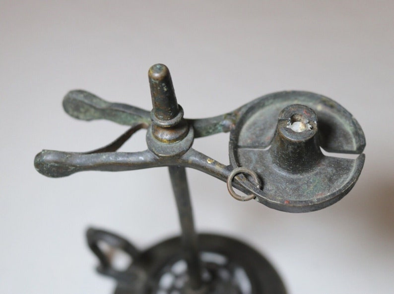 Antique 18th Century Peened Brass Candlestick Spring Loaded - Etsy