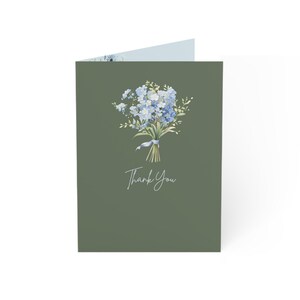 Greeting Cards, Floral Thank You Card, Simple Note Cards, Bulk Pack, 10 Pack, 30 Pack, 50 Pack, Stationery Set