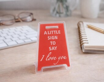Mini plaque acrylique pour la Saint-Valentin | Décor de plateau à plusieurs niveaux