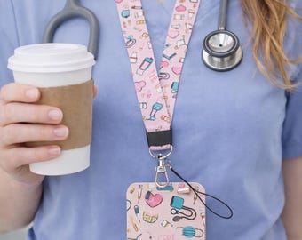 Porte-badge d'infirmier/ère médicale – Ensemble d'enrouleurs de tour de cou pour le personnel médical