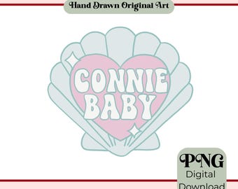 Digitale download Connie Baby | Neven strand png | Zomer werd ik mooi png-svg | Bookish digitale sticker