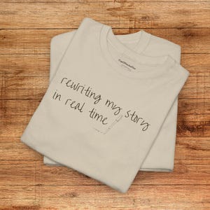 rewriting my story shirt motivational mindset t-shirt for women personal growth gift healing journey tee self improvement shirt Sand