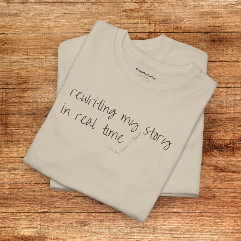 rewriting my story shirt motivational mindset t-shirt for women personal growth gift healing journey tee self improvement shirt Sand