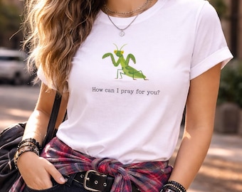 Praying Mantis Tee, Insect Lover Gift, Prayer shirt, Funny Bug Shirt, Entomology T-Shirt, Nature Graphic Top