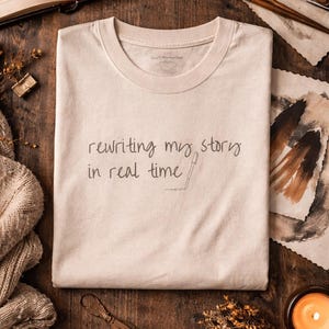 rewriting my story shirt motivational mindset t-shirt for women personal growth gift healing journey tee self improvement shirt image 4