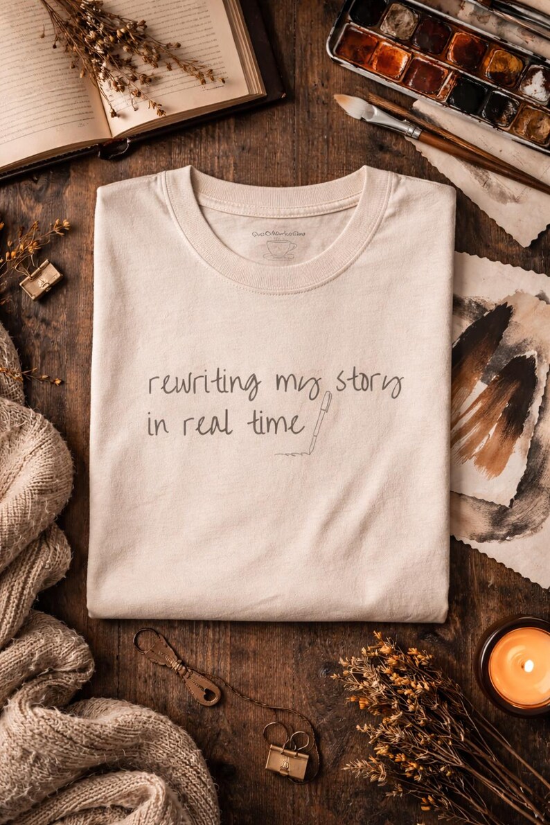 rewriting my story shirt motivational mindset t-shirt for women personal growth gift healing journey tee self improvement shirt image 4