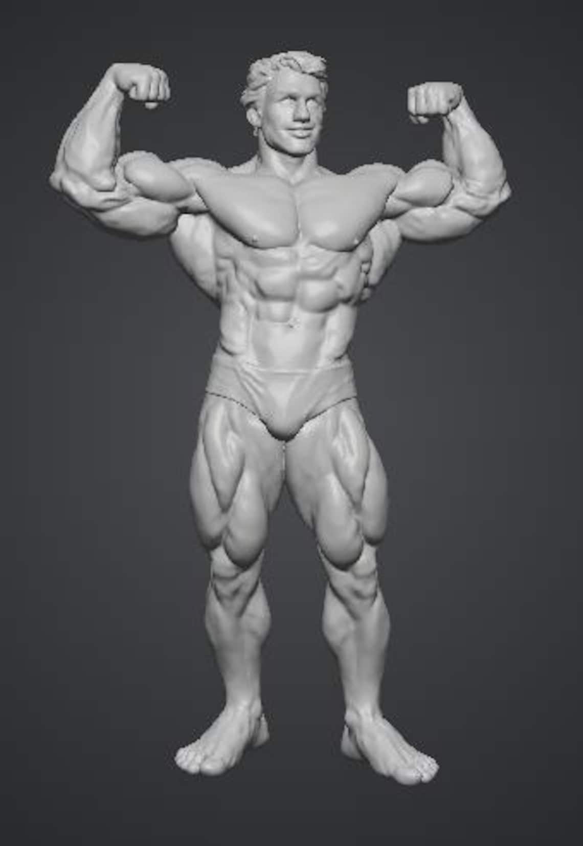 Human Body Stl File Muscular Male Body STL File – Bodybuilder Sculpture 3D Model – Anatomy ...