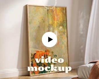 Animated Video Frame Mockup PSD | Single & Multiple Artworks | 10 Smart Objects | Digital Download (PSD + MP4)