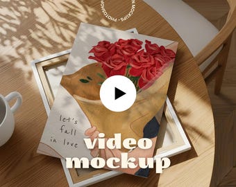 Videolijstmodel PSD, geanimeerd postermodel Photoshop, verticaal DIN A-framemodel (PSD + MP4)