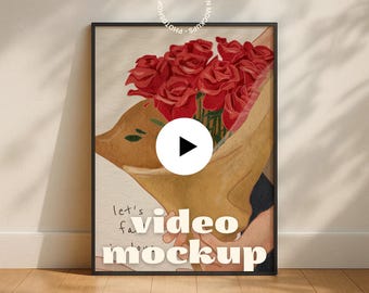 Animated ISO DIN A Frame Video Mockup – Minimal Wall Art Poster Display (PSD & MP4)