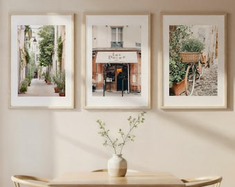 French Street Photography Set, European Summer Wall Art, Paris Cottage Prints (Digital Download)