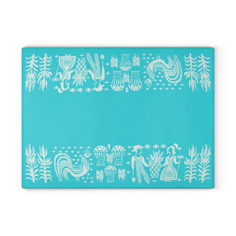 Pyrex Board Pyrex Butterprint Cutting Board - Vintage Amish Turquoise Aqua Blue ...
