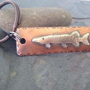 Muskie keychain, fishing gift, Personalized keychain image 3