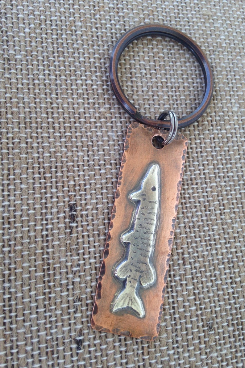 Muskie keychain, fishing gift, Personalized keychain image 4