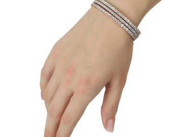 Raffinierter Anhänger - Runder Labrador Diamanten Armreif 585 Weißgold (E/VS1)