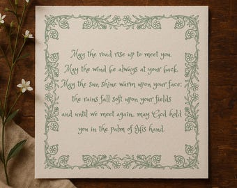 Irish Blessing Wall Art, Celtic Prayer Decor, Inspirational Home Decor, Irish Heritage Gift, Digital Download