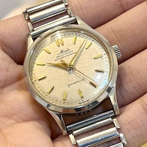 Vintage Mido Powerwind Superautomatic Bonklip Bracelet Mechanical