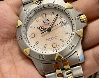 TAG Heuer Professional 955.706GA / Bicolore / Quadrante color cappuccino patinato / Quarzo vintage