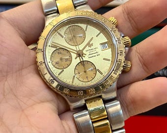 Vintage Raymond Weil Amadeus 200 Chronograph, Two-Tone Swiss Watch