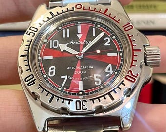 Vostok Amphibia “Radio Room” – Soviet Dive Watch – Mechanical – Full Set – Near Mint – Original Bracelet