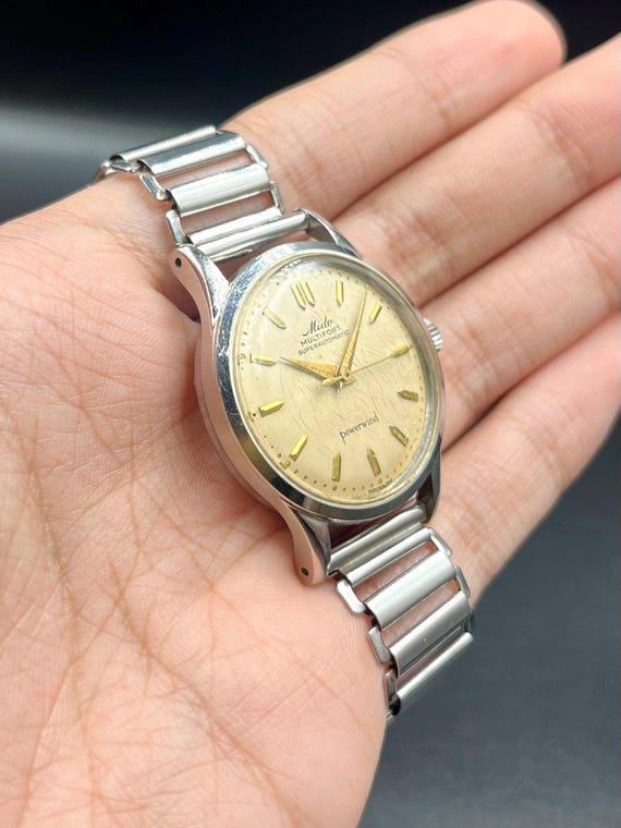 Vintage Mido Powerwind Superautomatic Bonklip Bracelet Mechanical