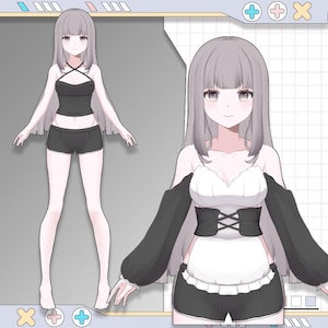 Premade Live2D Vtuber Model: Ready to Use, VTubeStudio Compatible