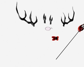 Archivo de impresión 3D completo del cosplay de Alastor Hazbin Hotel