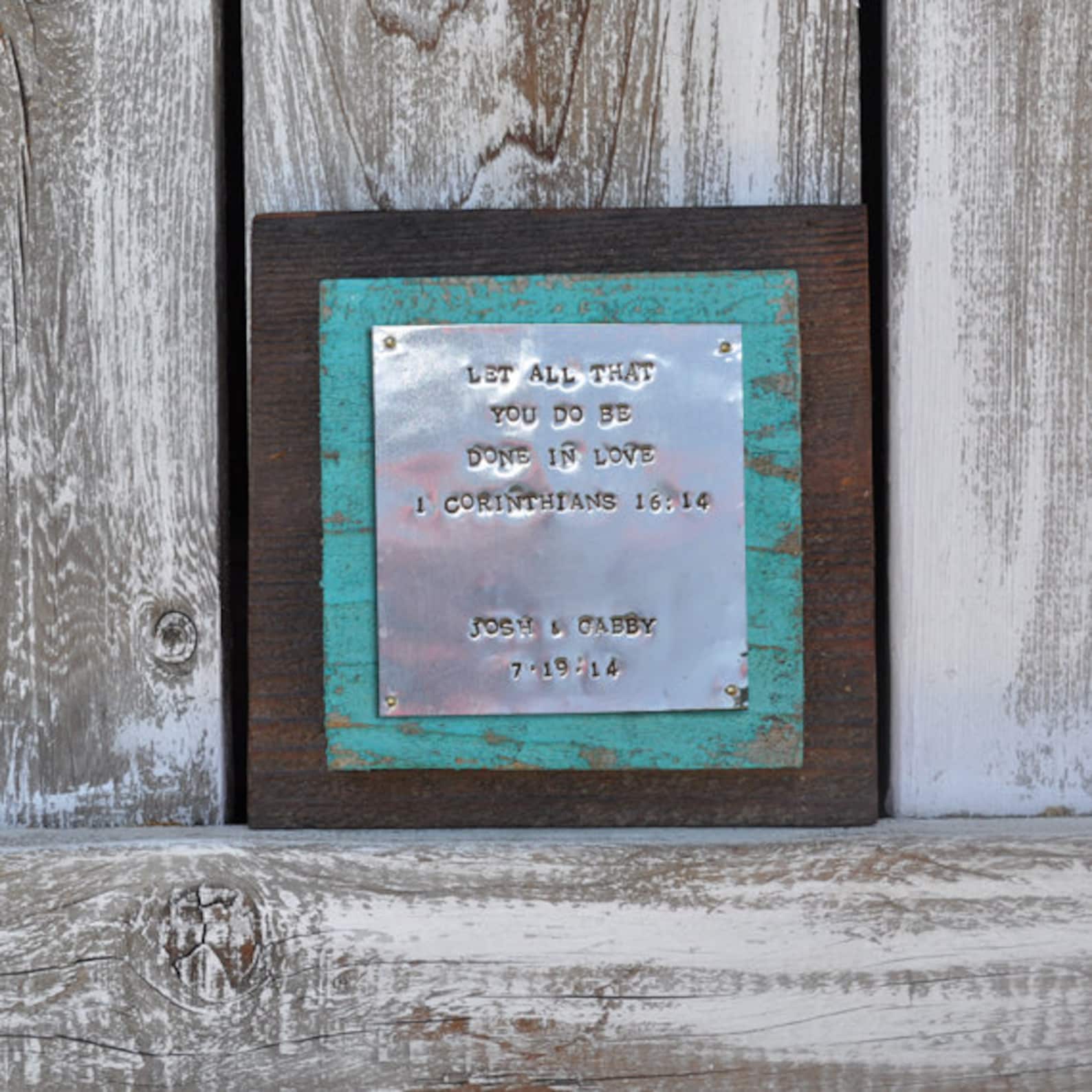 Aluminum Anniversary Gift Personalized Weddinganniversary Etsy