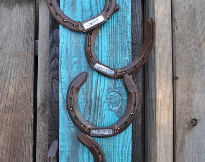 Rustic Cowboy Western Scripture Horseshoe Art Bible Verse Etsy