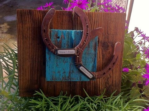 Western Wedding Gift Personalized Cowboy Horseshoe Wedding or Anniver…