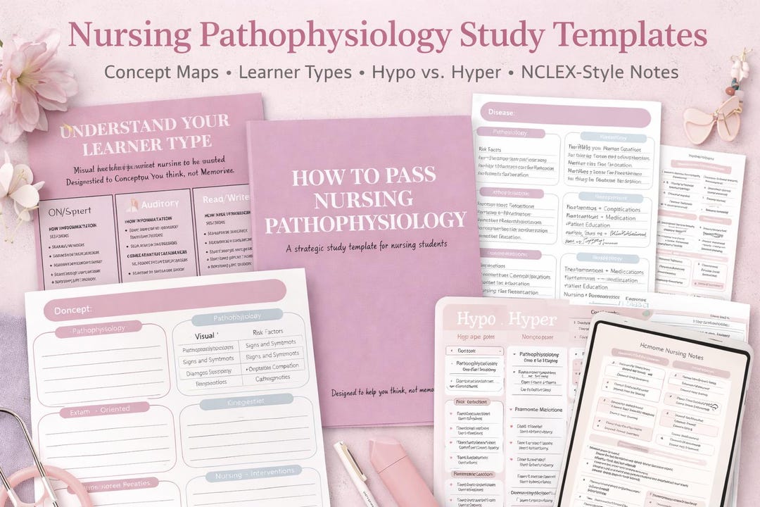 How to Pass Nursing Pathophysiology | Nursing Study Templates | Concept ...