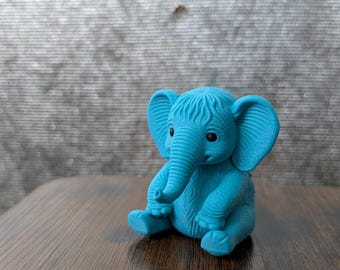 Customizable Baby Elephant Figurine - Desk or Shelf Decor