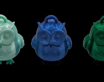Custom Owl Keychain, Modeled & Printed