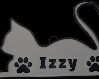 Custom Cat Name Plate